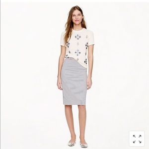 J Crew size 6 seersucker pencil skirt